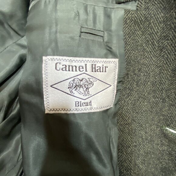 Vintage Ron Chereskin Blazer Mens 41R Green Tweed Camelhair Corpcore Jacket - Picture 10 of 13